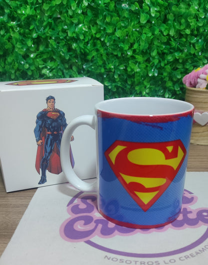 Taza Superman + Caja Temática · Diseño 274