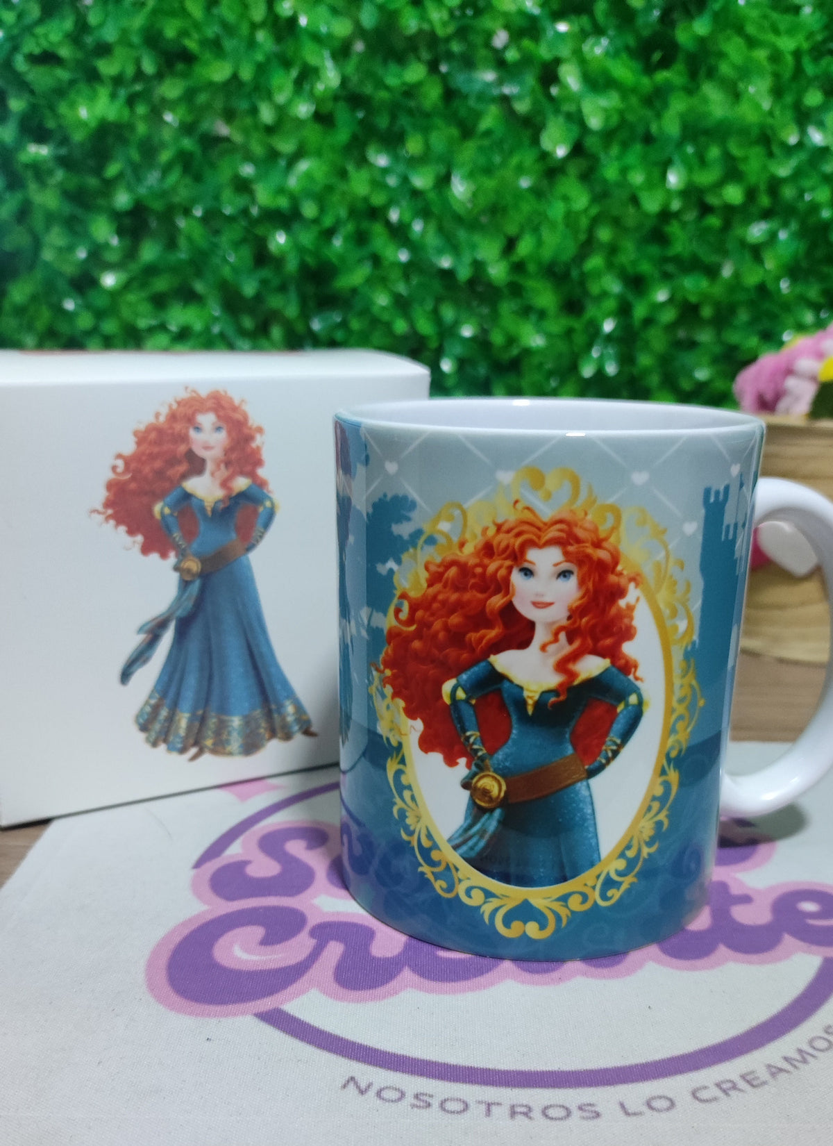 Taza Princesa Disney Merida + Caja Temática · Diseño 128