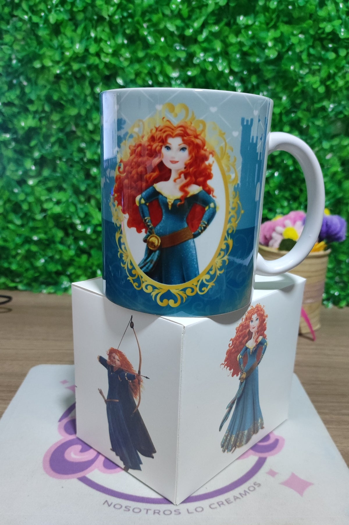 Taza Princesa Disney Merida + Caja Temática · Diseño 128