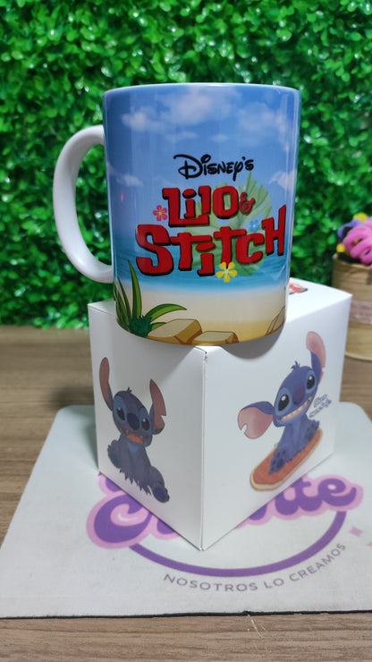 Taza Lilo & Stitch + Caja Temática · Diseño 359