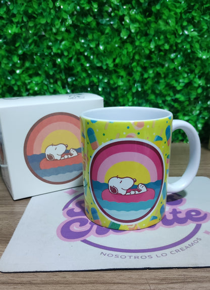 Taza Snoopy + Caja Temática · Diseño 073
