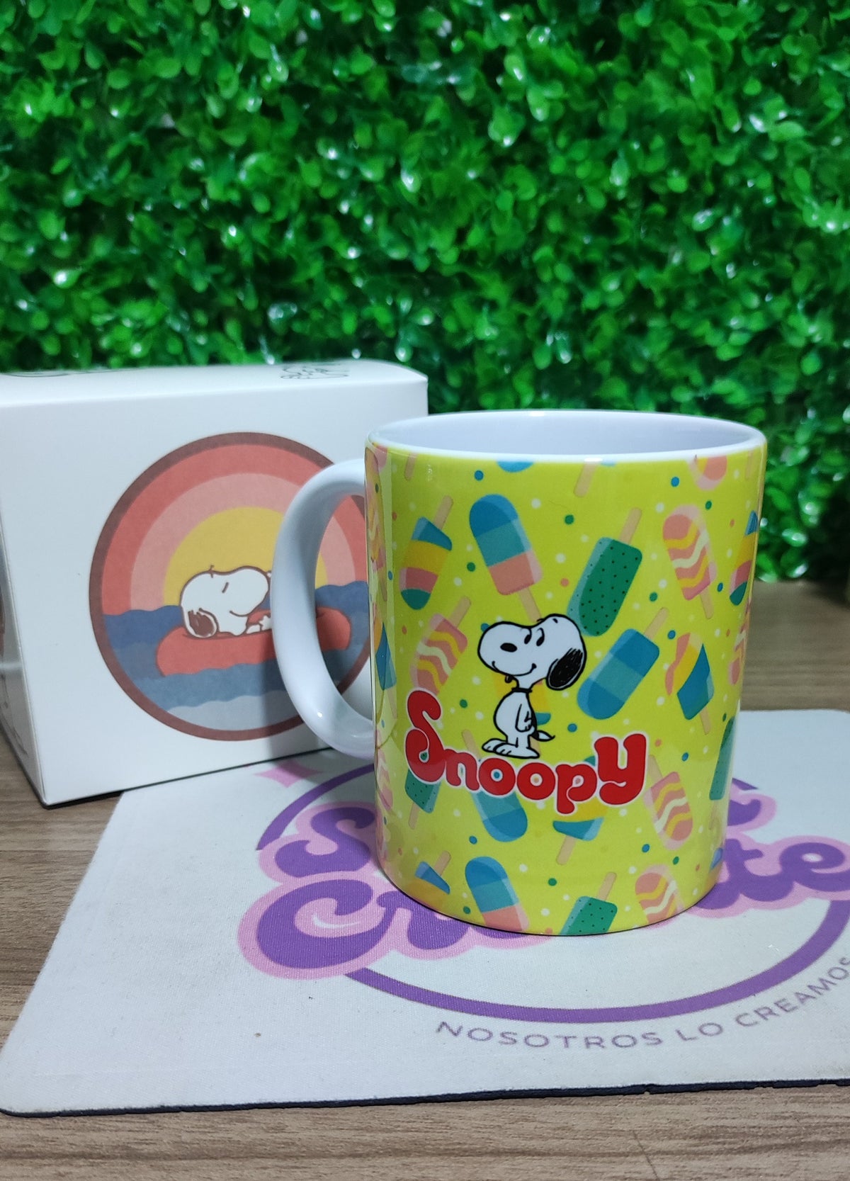 Taza Snoopy + Caja Temática · Diseño 073