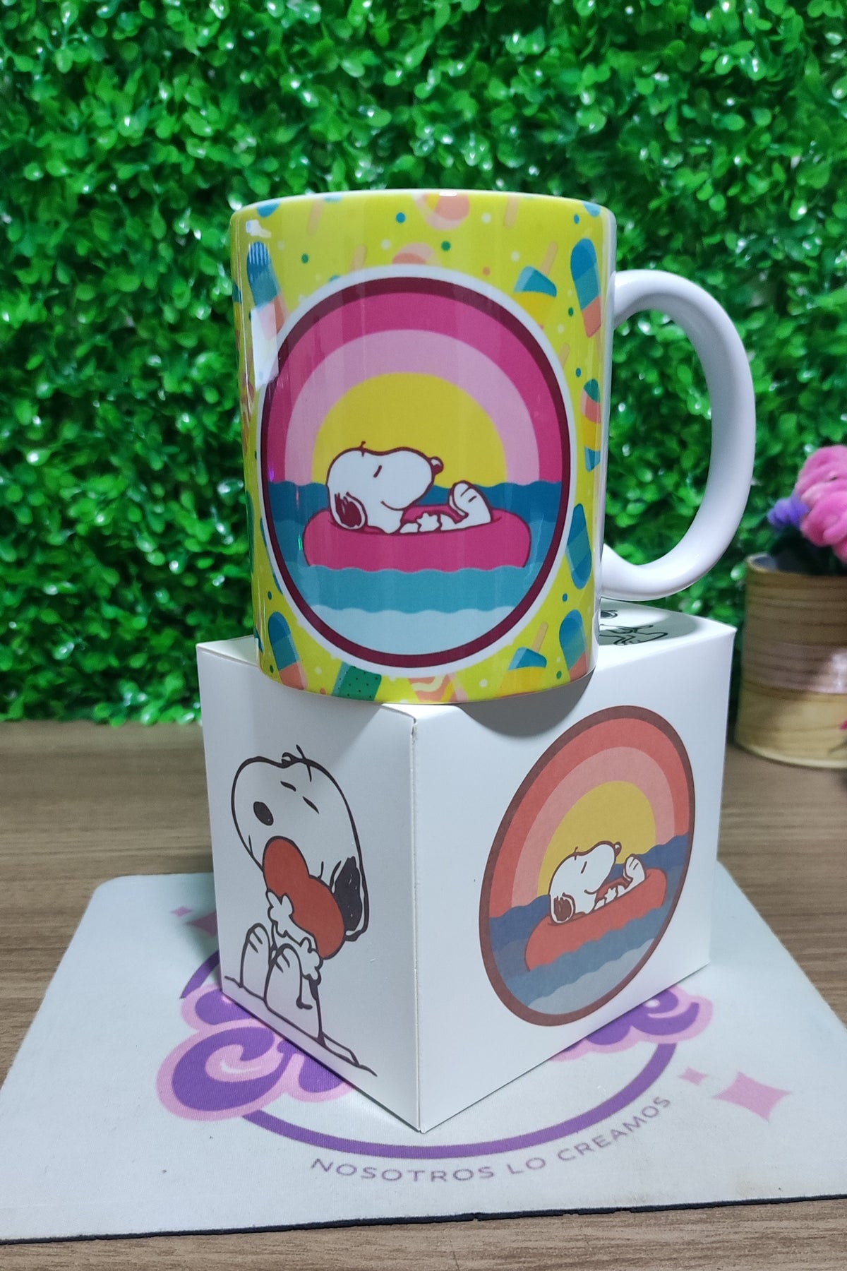 Taza Snoopy + Caja Temática · Diseño 073