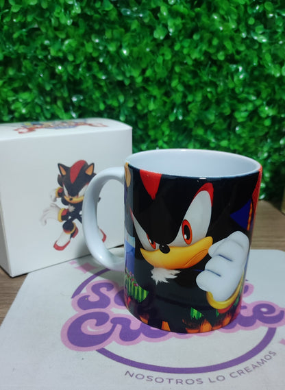 Taza Sonic Shadow + Caja Temática · Diseño 136