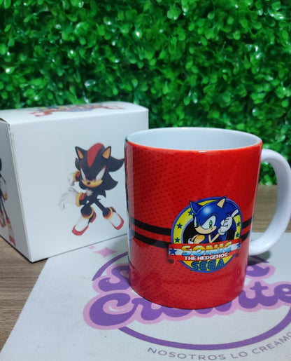 Taza Sonic Shadow + Caja Temática · Diseño 136