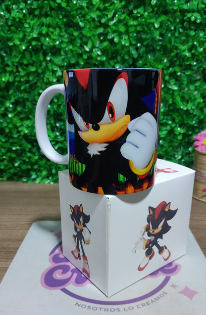 Taza Sonic Shadow + Caja Temática · Diseño 136