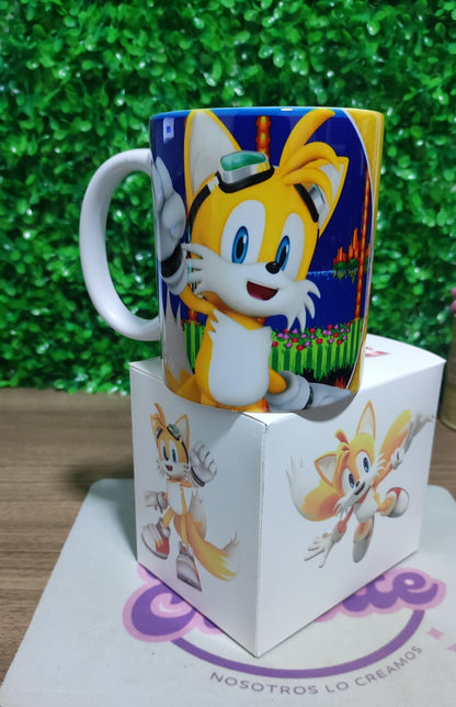 Taza Tails + Caja Temática · Diseño 140
