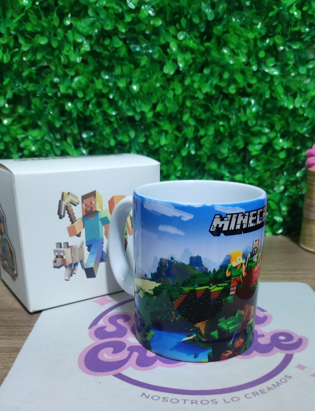 Taza Minecraft + Caja Temática · Diseño 330