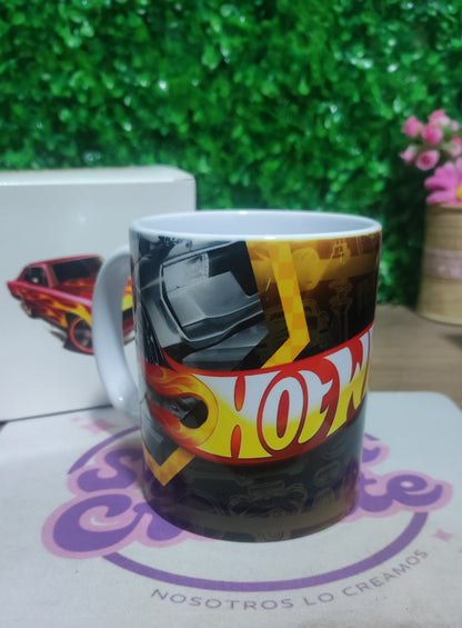 Taza Hot Wheels + Caja Temática · Diseño 238