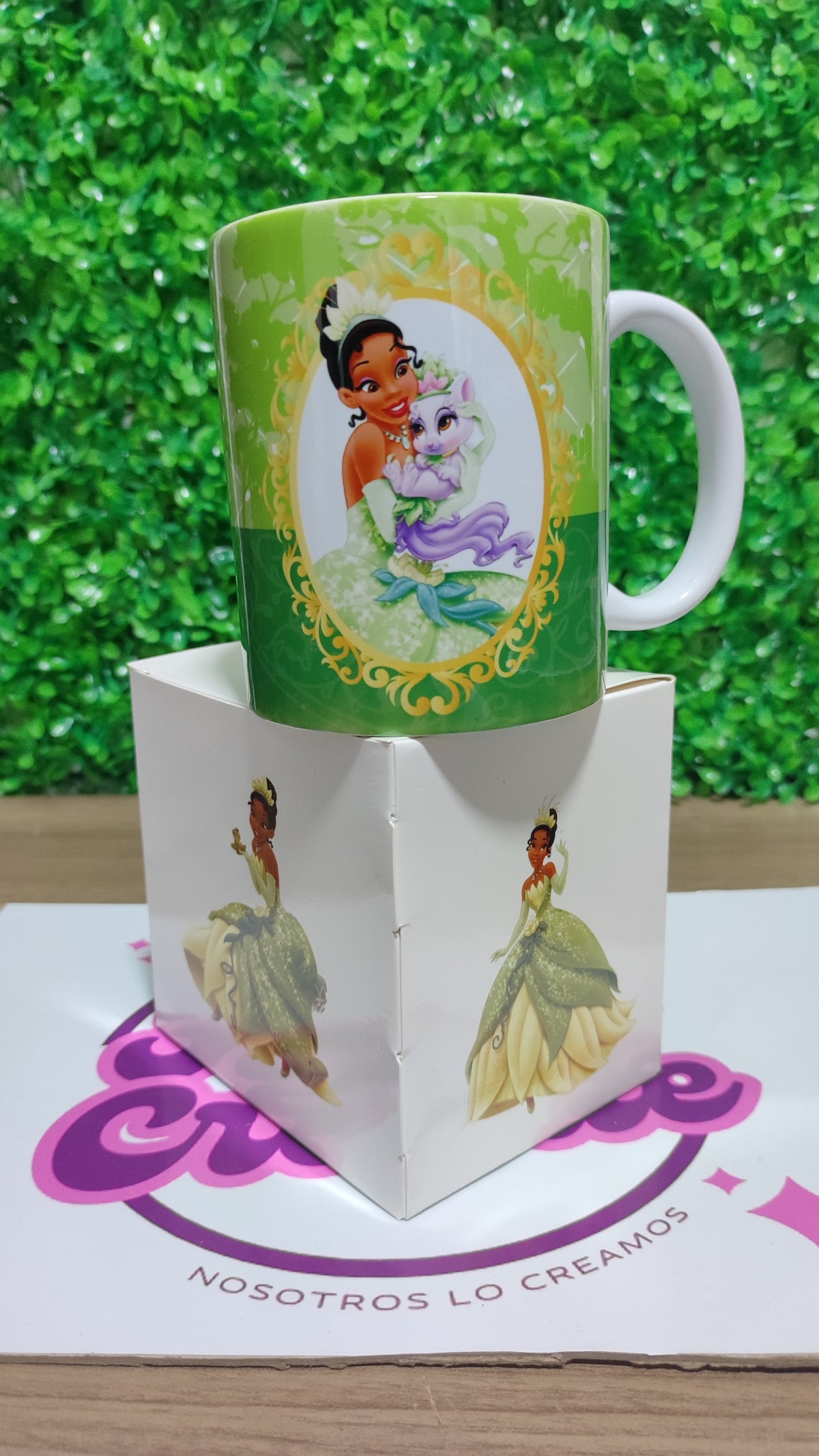Taza Princesa Disney Tiana + Caja Temática · Diseño 132