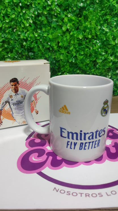 Taza Real Madrid + Caja Temática · Diseño 428