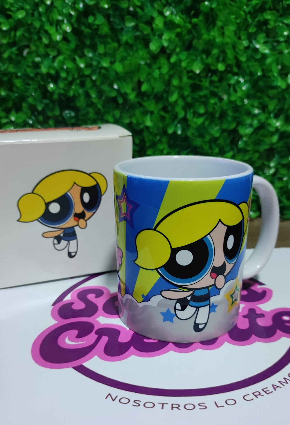 Taza Chicas Super Poderosas + Caja Temática · Diseño 450