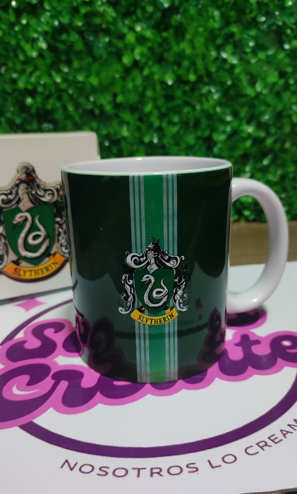 Taza Harry Potter casa Slytherin + Caja Temática · Diseño 384