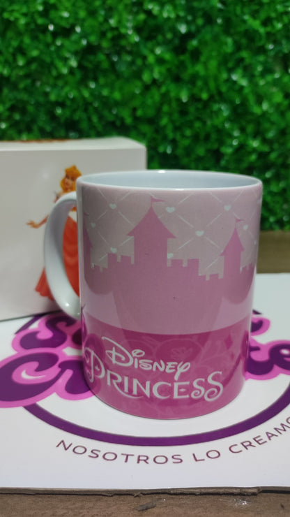 Taza Princesa Disney Aurora + Caja Temática · Diseño 123