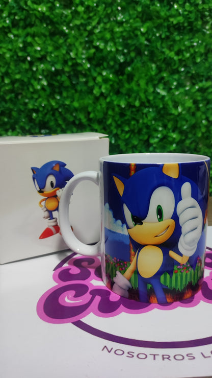 Taza Sonic + Caja Temática · Diseño 138