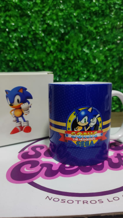 Taza Sonic + Caja Temática · Diseño 138
