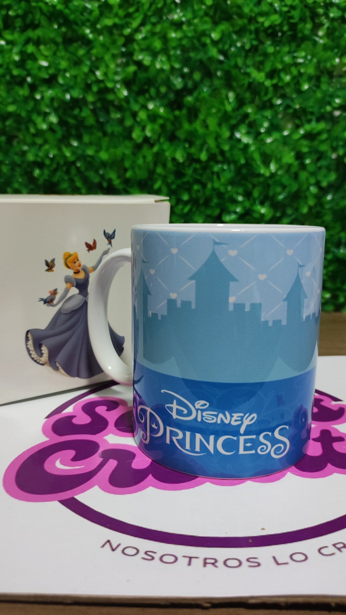 Taza Princesa Disney Cenicienta + Caja Temática · Diseño 126