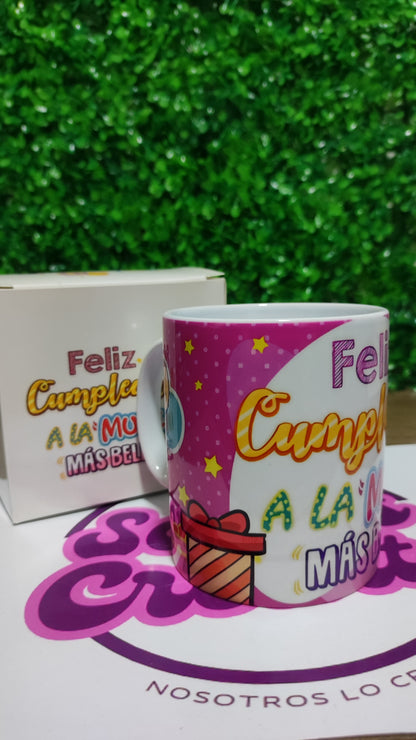 Taza Cumpleaños + Caja Temática · Diseño 402