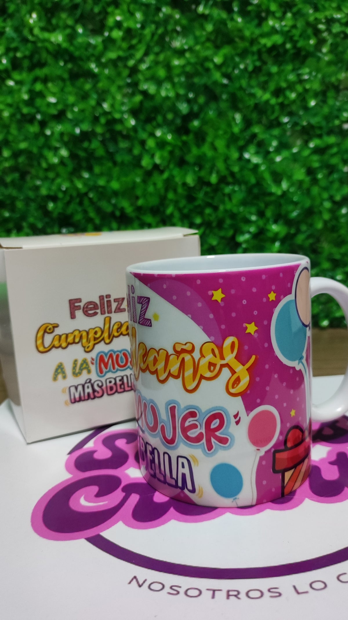 Taza Cumpleaños + Caja Temática · Diseño 402