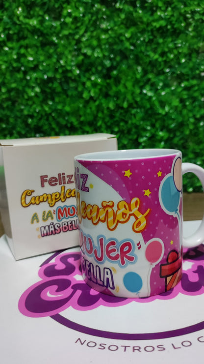 Taza Cumpleaños + Caja Temática · Diseño 402