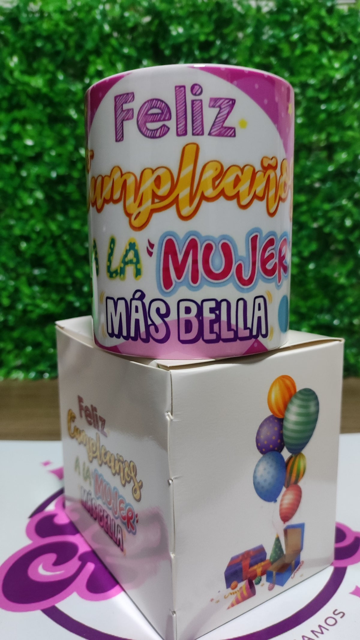 Taza Cumpleaños + Caja Temática · Diseño 402