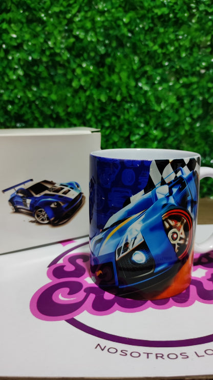 Taza Hot Wheels + Caja Temática · Diseño 234
