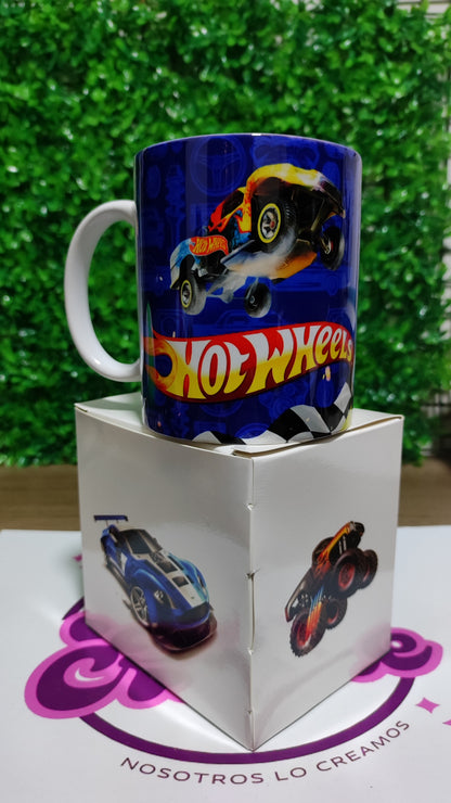 Taza Hot Wheels + Caja Temática · Diseño 234
