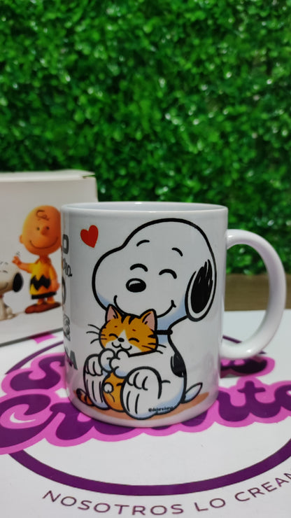 Taza Snoopy + Caja Temática · Diseño 090