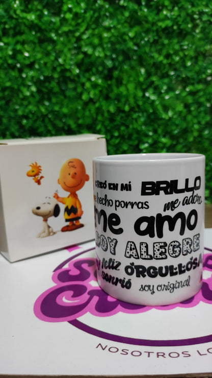 Taza Snoopy + Caja Temática · Diseño 090