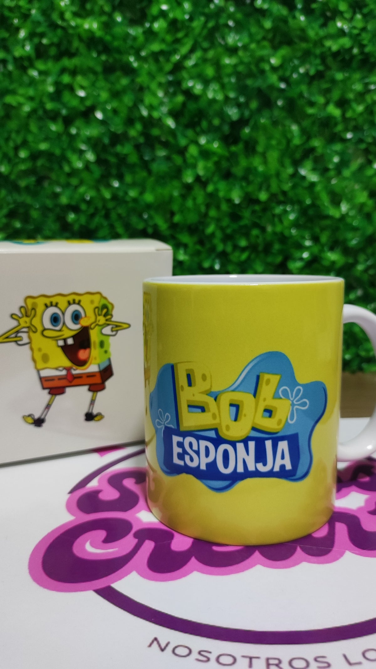 Taza Bob Esponja + Caja Temática · Diseño 484