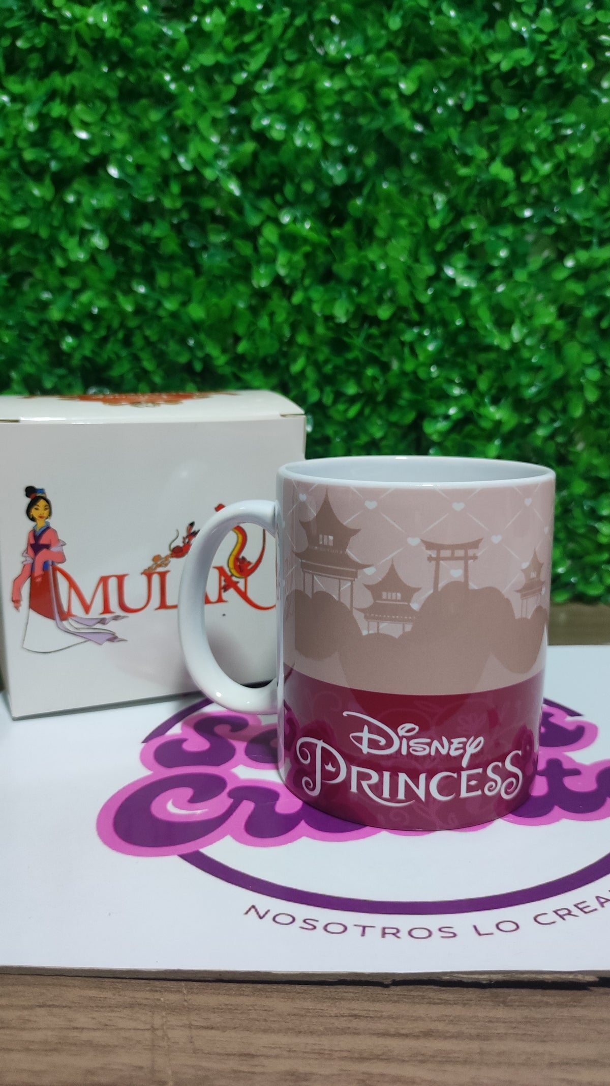 Taza Princesa Disney Mulan + Caja Temática · Diseño 129