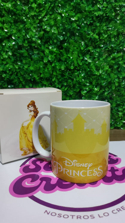 Taza Princesa Disney Bella + Caja Temática · Diseño 124
