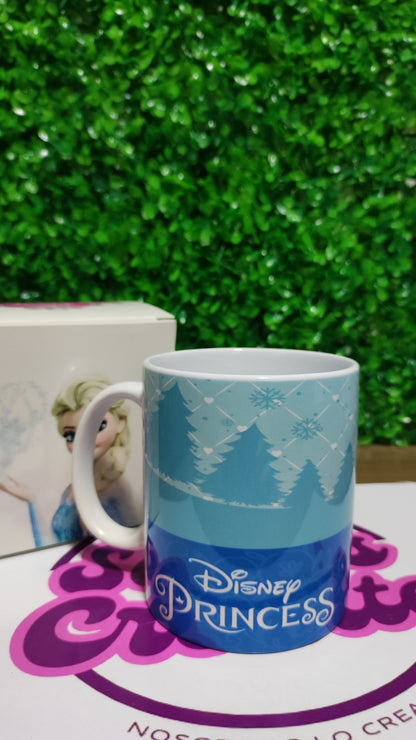 Taza Princesa Disney Elsa + Caja Temática · Diseño 127