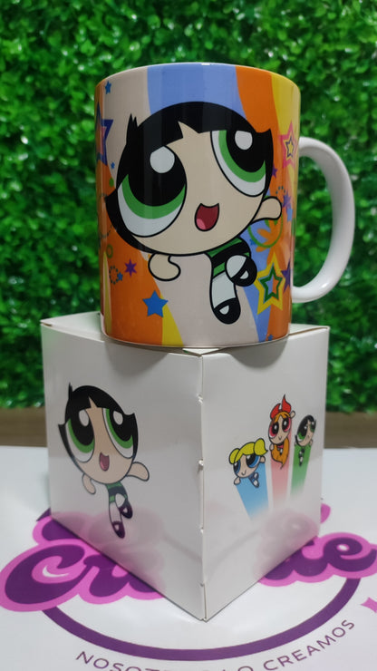 Taza Chicas Super Poderosas + Caja Temática · Diseño 449