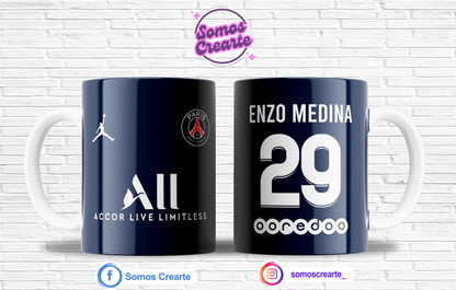 Taza PSG + Caja Temática · Diseño 427