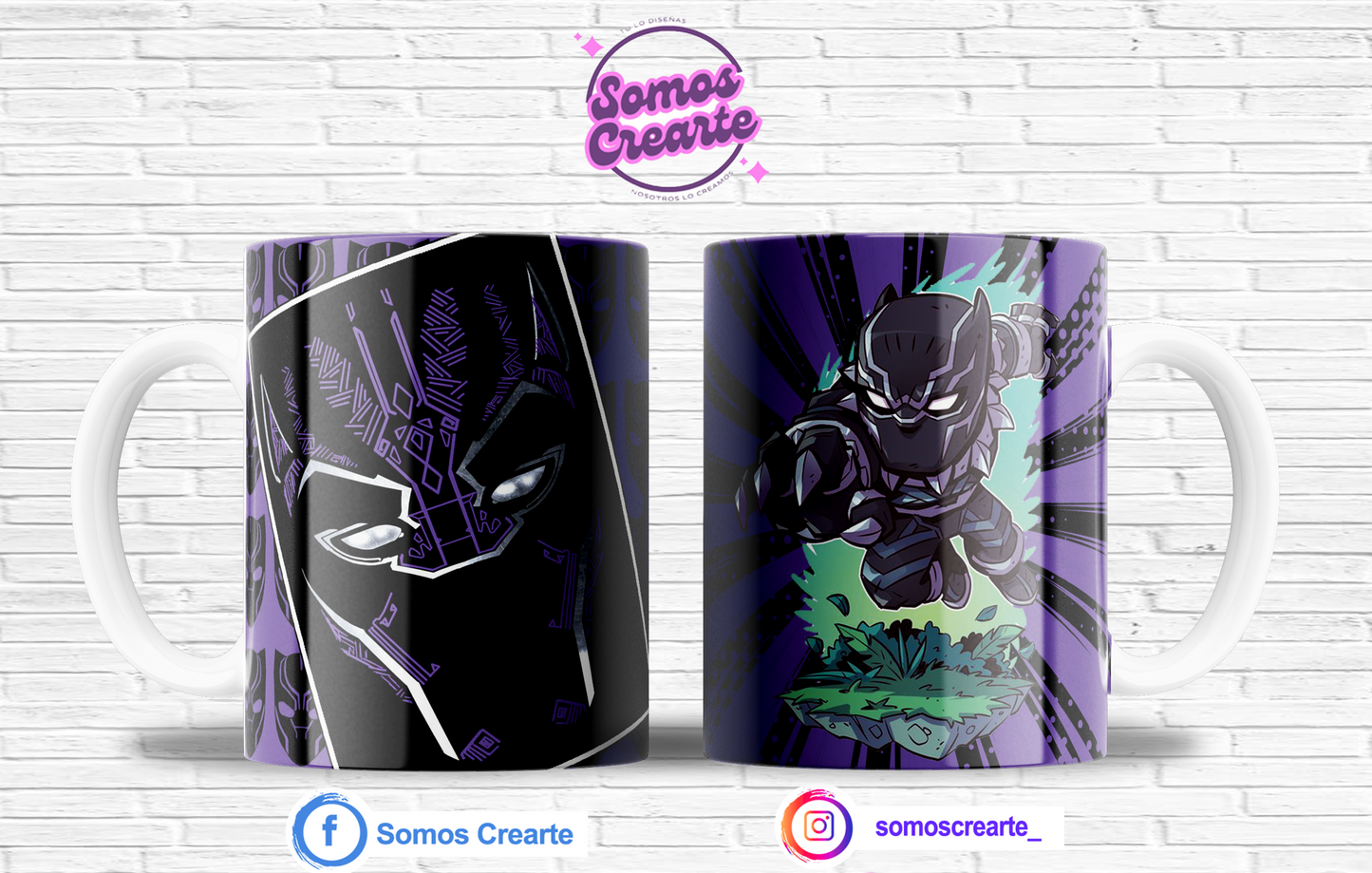 Taza Marvel Pantera Negra con caja temática , Código 217
