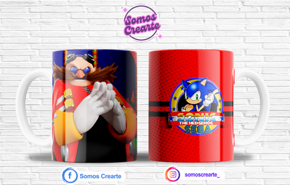 Taza Sonic Robotinic + Caja Temática · Diseño 135