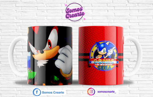 Taza Sonic Shadow + Caja Temática · Diseño 136
