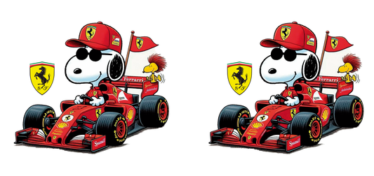 Taza Snoopy F1 Ferrari con caja temática, Código 067