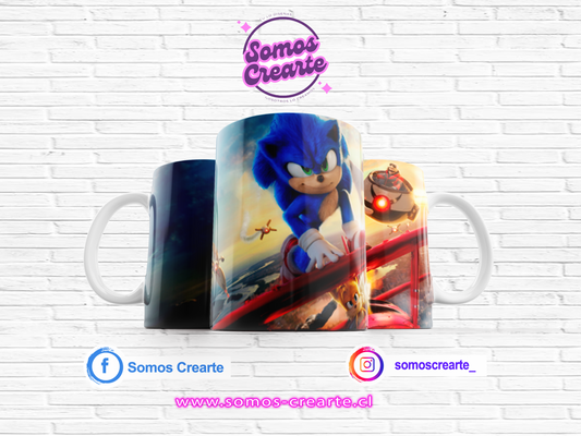 Taza Sonic + Caja Temática · Diseño 137