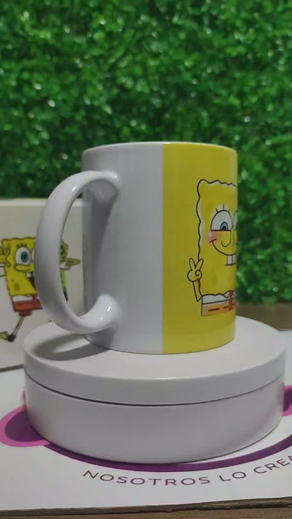 Taza Bob Esponja + Caja Temática · Diseño 484
